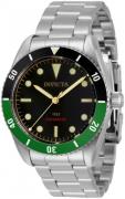 Invicta Herreur 34335 Pro Diver Sort/Stål Ø40 mm