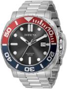 Invicta Herreur 34311 Pro Diver Sort/Stål Ø48 mm