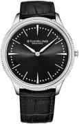 Stührling Original Herreur 3984.3 Symphony Sort/Læder Ø41 mm