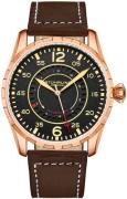 Stührling Original Herreur 4002.5 Aviator Sort/Læder Ø44 mm