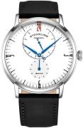 Stührling Original Herreur 3969.2 Cabaletta Hvid/Læder Ø42 mm