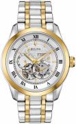 Bulova Herreur 98A230 Sølvfarvet/Gul guldtonet stål Ø42 mm