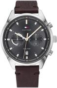 Tommy Hilfiger Herreur 1791729 Mørkegrå/Læder Ø44 mm