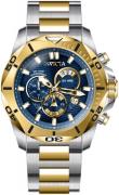 Invicta Herreur 32272 Blå/Gul guldtonet stål Ø50 mm
