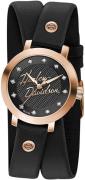 Bulova Dameur 77L109 Sort/Rosaguldtonet stål Ø30 mm