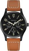 Bulova Herreur 45C117 Caravelle Sort/Læder Ø40 mm