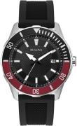 Bulova Herreur 98B348 Sort/Gummi Ø44 mm