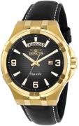 Invicta Herreur 30186 Objet D Art Sort/Læder Ø44 mm