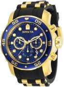 Invicta Herreur 30763 Pro Diver Blå/Gul guldtonet stål Ø48 mm