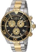 Invicta Herreur 26850 Pro Diver Sort/Gul guldtonet stål Ø47 mm