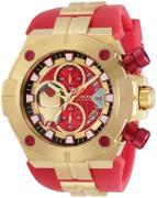 Invicta Herreur 30315 Marvel Rød/Gul guldtonet stål Ø52 mm