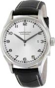 Hamilton Herreur H32612551 Jazzmaster Sølvfarvet/Læder Ø42 mm