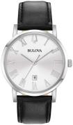 Bulova Herreur 96B312 Classic Sølvfarvet/Læder Ø40 mm