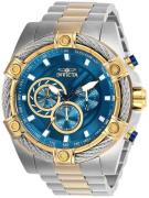 Invicta Herreur 25522 Bolt Blå/Gul guldtonet stål Ø52 mm