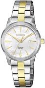 Citizen Dameur EU6074-51D Elegance Hvid/Gul guldtonet stål Ø28 mm