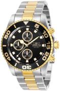 Invicta Herreur 28691 Pro Diver Sort/Gul guldtonet stål Ø43 mm