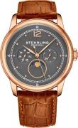 Stührling Original Herreur 898.04 Symphony Grå/Læder Ø39 mm