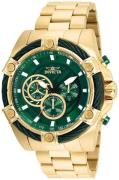 Invicta Herreur 25517 Bolt Grøn/Gul guldtonet stål Ø52 mm
