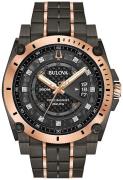 Bulova Herreur 98D149 Precisionist Sort/Rosaguldtonet stål Ø46.5 mm