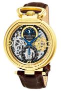 Stührling Original Herreur 889.02 Legacy Sort/Læder Ø46 mm