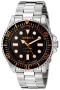 Invicta Herreur 20120 Pro Diver Sort/Stål Ø43 mm