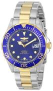 Invicta Herreur 17042 Pro Diver Blå/Gul guldtonet stål Ø40 mm