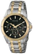 Bulova Herreur 98C120 Sort/Guldtonet stål Ø43 mm