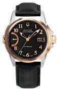 Bulova Herreur 65B148 Accutron Sort/Læder Ø43 mm