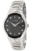Bulova Herreur 96D117 Diamond Sort/Stål Ø39 mm