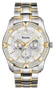 Bulova Herreur 98E112 Diamond Sølvfarvet/Gul guldtonet stål Ø42 mm