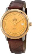 Omega Herreur 424.23.40.20.08.001 De Ville Prestige Guld/Læder