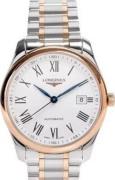 Longines Herreur L2.793.5.11.7 Master Hvid/18 karat rosa guld Ø40 mm
