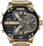 Diesel Herreur DZ7333 Mr. Daddy 2.0 Sort/Guldtonet stål Ø57 mm