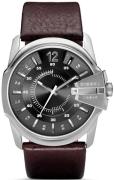Diesel Herreur DZ1206 Master Chief Sort/Læder Ø45 mm