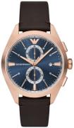 Emporio Armani Herreur AR11554 Claudio Blå/Læder Ø43 mm