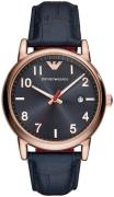 Emporio Armani Herreur AR11135 Dress Blå/Læder Ø51 mm