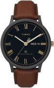 Timex Herreur TW2U88500 The Waterbury Sort/Læder Ø40 mm