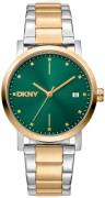 DKNY Dameur DK1L036M0095 Soho Midi Grøn/Guldtonet stål Ø34 mm
