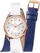 Guess Dameur Y13002L1 Sølvfarvet/Læder Ø32 mm