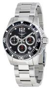 Longines Herreur L3.744.4.56.6 HydroConquest Sort/Stål Ø41 mm