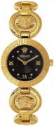Versace Dameur VEWCA0624 Greca Sort/Gul guldtonet stål Ø28 mm