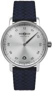 Zeppelin Dameur 86434 Captains Sølvfarvet/Læder Ø36 mm