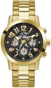 Guess Herreur GW0627G2 Parker Sort/Gul guldtonet stål Ø44 mm