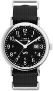 Timex Herreur TW2W86100 Weekender Sort/Tekstil Ø40 mm
