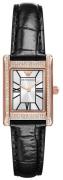 Emporio Armani Dameur AR11624 Genni Sølvfarvet/Læder
