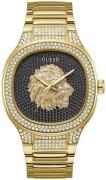 Guess Herreur GW0593G1 Sort/Gul guldtonet stål Ø45 mm