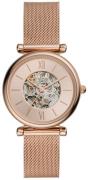 Fossil Dameur ME3175 Carlie Rosa guldfarvet/Rosaguldtonet stål Ø35