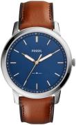Fossil Herreur FS5304 Blå/Læder Ø44 mm