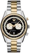 Emporio Armani Herreur AR11678 Racer Sort/Gul guldtonet stål Ø42 mm