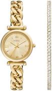 Fossil Dameur ES5387SET Carlie Guld/Gul guldtonet stål Ø28 mm